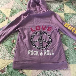 Women’s medium Butter purple zip up sweatshirt